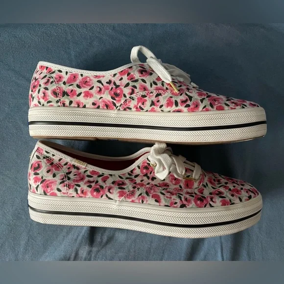 Keds x Kate Spade Triple Kick Rose Garden Canvas Sneakers Size 11 (Euro 42) - Picture 3 of 9
